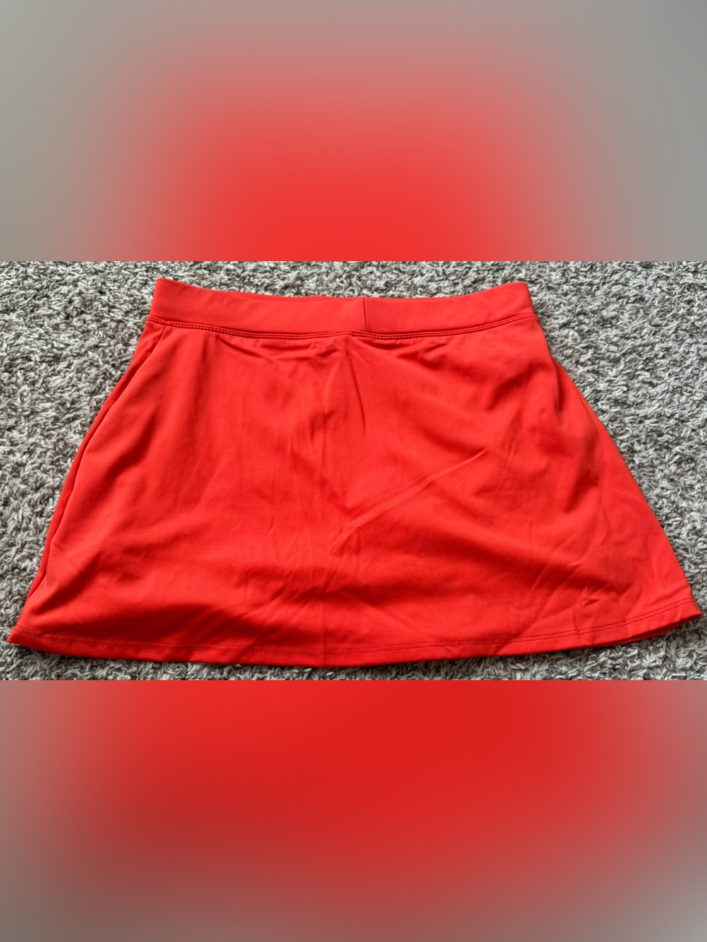 Orange Athletic Skort with Inner Shorts - Picture 4 of 5